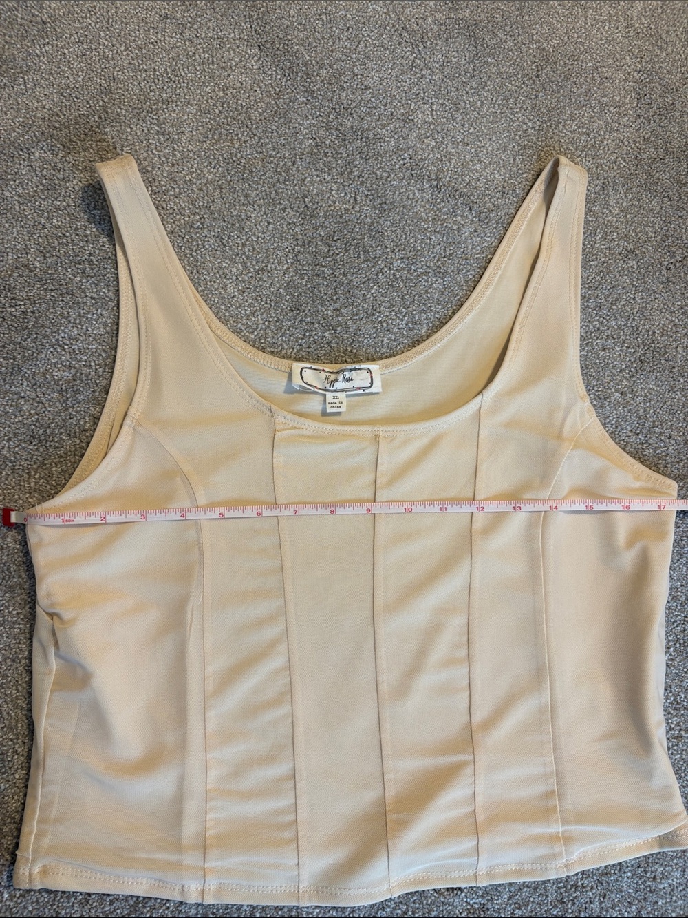 NWOT: Cream shell/camisole XL